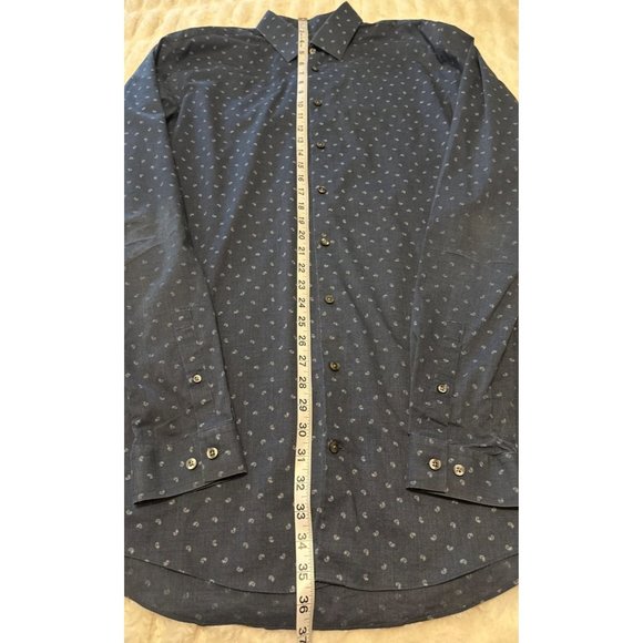 JF J. Ferrar Big & Tall Button-Down Shirt Cotton Blend Men Sze 16.5 (38/39) READ - Picture 11 of 16